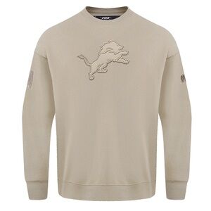 NFL DETROIT LIONS NEUTRAL DROP SHOULDER FLC CREWNECK